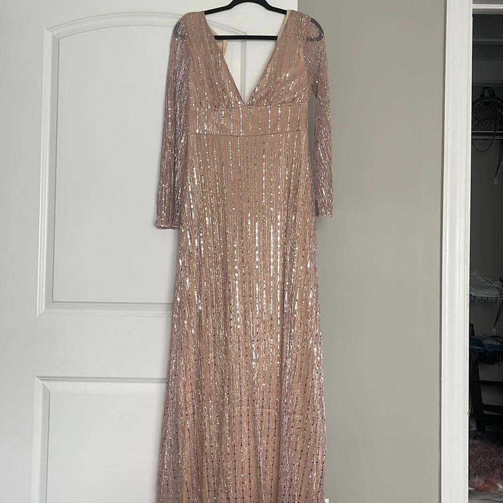 Rose gold beaded dress, never worn!